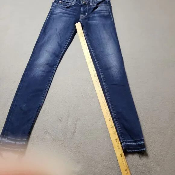 Hudson Krista Crop Super Skinny Released Hem Jeans Sz 24 - Picture 11 of 14